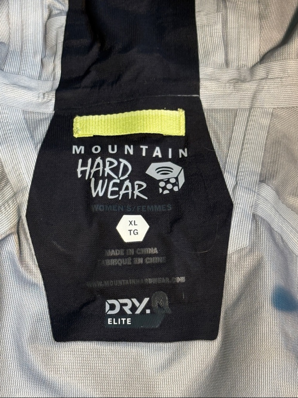 Mountain Hardwear High-Vis Bright Yellow Waterproof Hooded Rain Jacket XL - Picture 10 of 15
